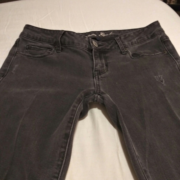 American Eagle Charcoal Gray Skinny Jeans SZ 4 - Picture 5 of 6